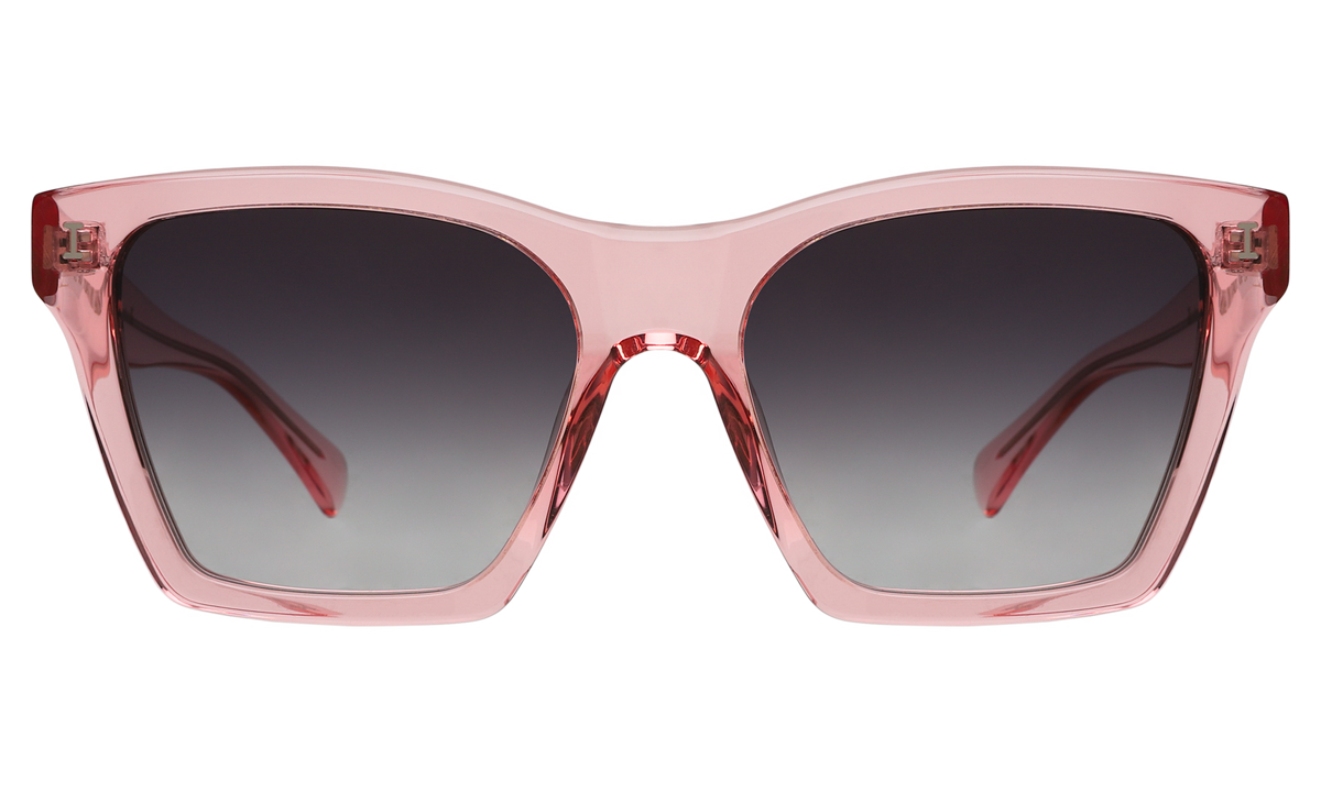 Silverlake Sunglasses in Neon Pink with Grey Flat Gradient lenses, front view