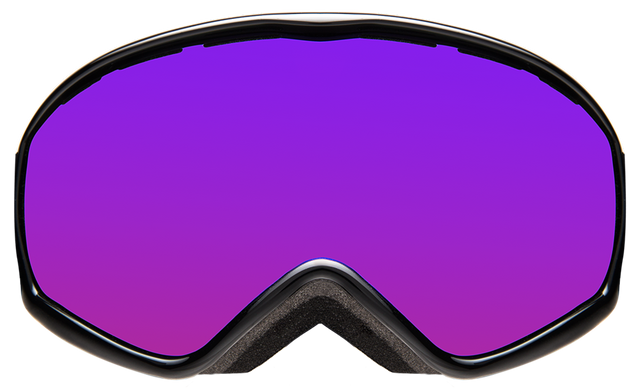 Ski Goggles in Black Violet Polarized Mirror