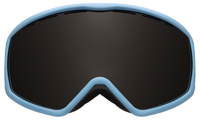 Ski Goggles in Matte Baby Blue Grey Polarized