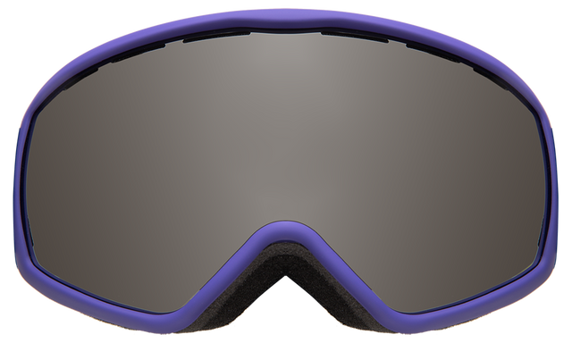 Ski Goggles in Matte Purple Silver Polarized Mirror
