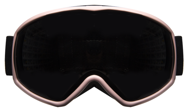  Ski Goggles in Pale Pink With Grey Polarized Lenses