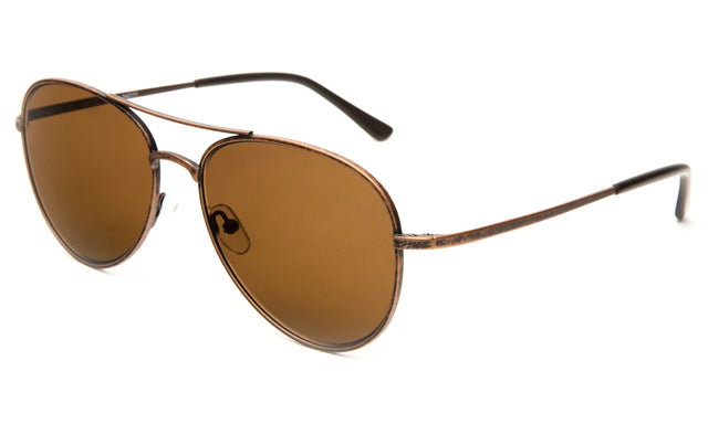 Stanton Sunglasses Side Profile in Bronze / Brown Flat