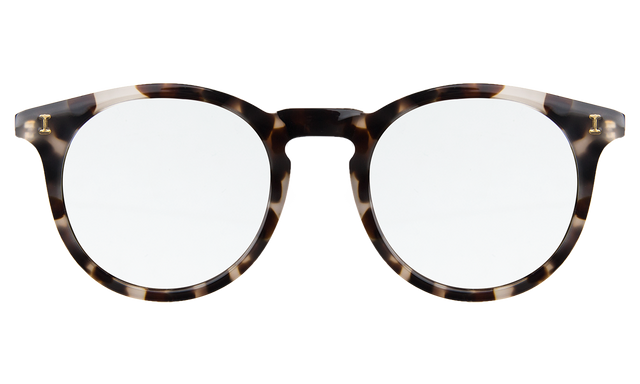  Sterling Sunglasses in White Tortoise Silver Flat Mirror