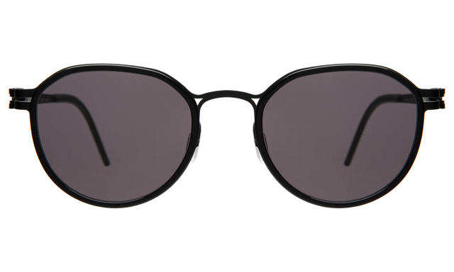 Tompkins Titanium Sunglasses in Black/Matte Black with Grey