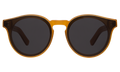 Front view of Two Point One Sunglasses in Honey/Grey Flat