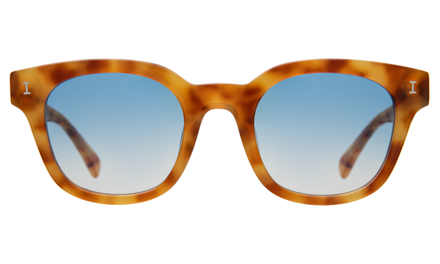 Vail Sunglasses in Amber with Blue Flat Gradient See Through