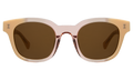 Front view of Vail Sunglasses in Strawberry Cream/Brown Flat