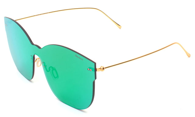 Venice Mask Sunglasses Side Profile in Emerald / Emerald