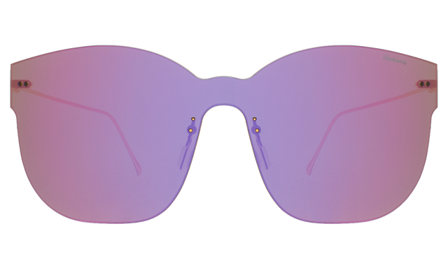 Venice Mask Sunglasses front view in Pink with Pink