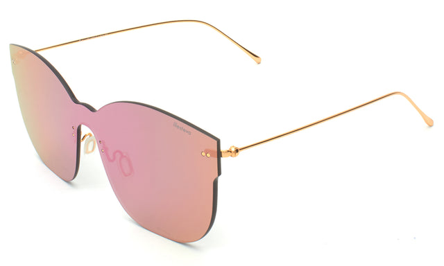 Venice Mask Sunglasses side view in Pink / Pink