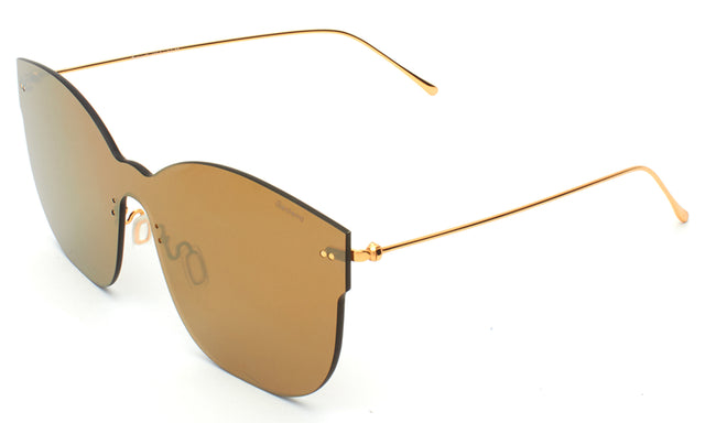 Venice Mask Sunglasses side view in Super Gold / Super Gold