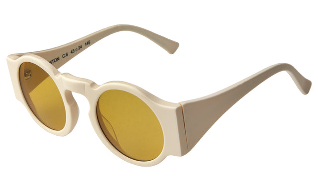 Waston Sunglasses side view in Ivory / Honey See Through