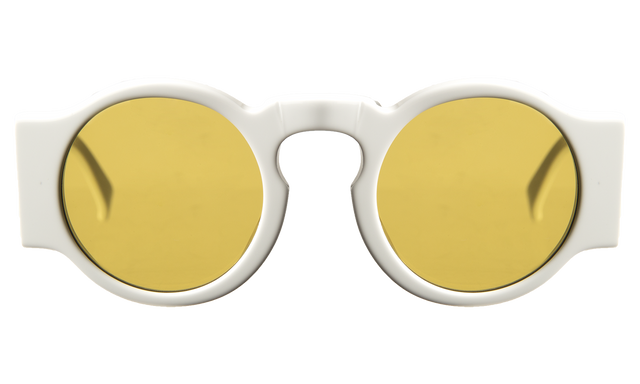 Waston Sunglasses in White with Honey See Through Lenses