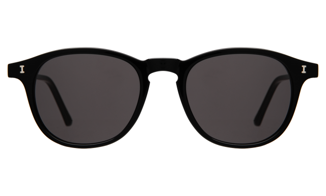 Whitman Sunglasses front view in Black with Grey