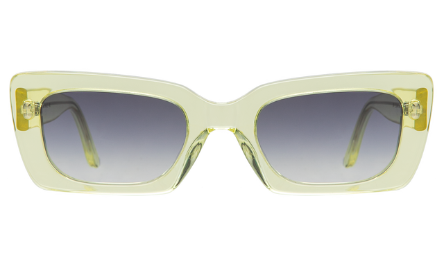 Wilson Sunglasses front view in Neon Lemon with Grey Flat Gradient