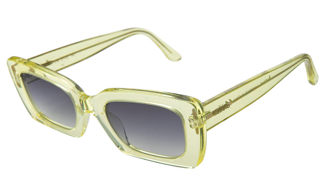 Wilson Sunglasses side view in Neon Lemon / Grey Flat Gradient