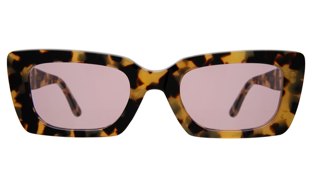 Wilson Sunglasses in Tortoise with Dusty Pink Flat See Through