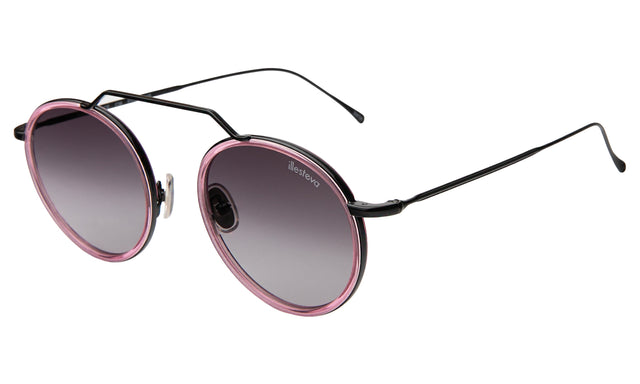 Wynwood Ace Sunglasses Side Profile in Flamingo Black Grey Flat Gradient