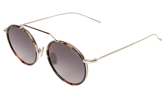 Wynwood Ace Sunglasses side view in Pink Tortoise/Silver / Grey Flat Gradient