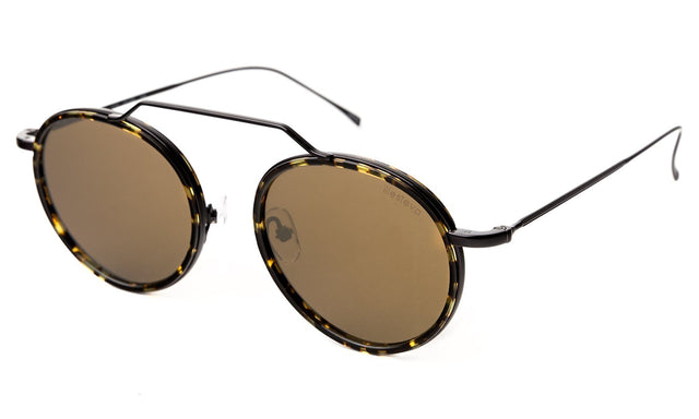 Wynwood Ace Sunglasses Side Profile in Flame/Black / Gold Flat Mirror
