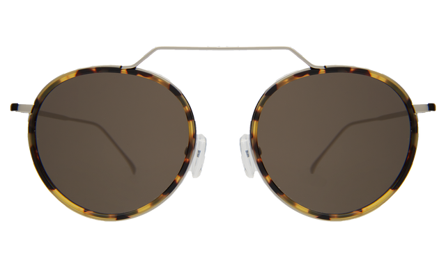 Wynwood Ace Sunglasses in Tortoise/Silver with Grey Flat