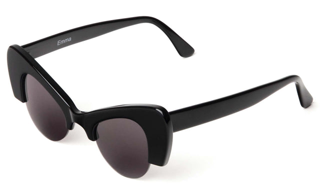 Emma Sunglasses Side Profile in Black / Grey