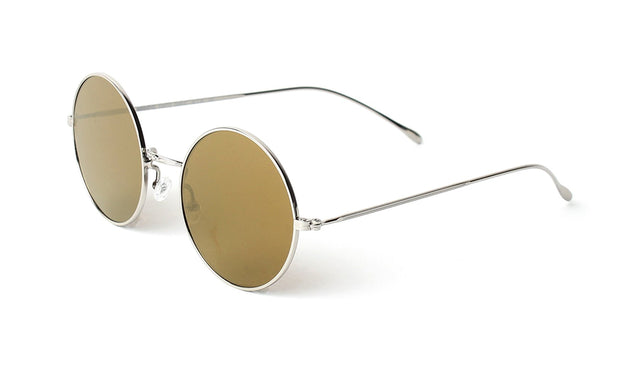 Porto Cervo Sunglasses Side Profile in Silver with Gold Mirror